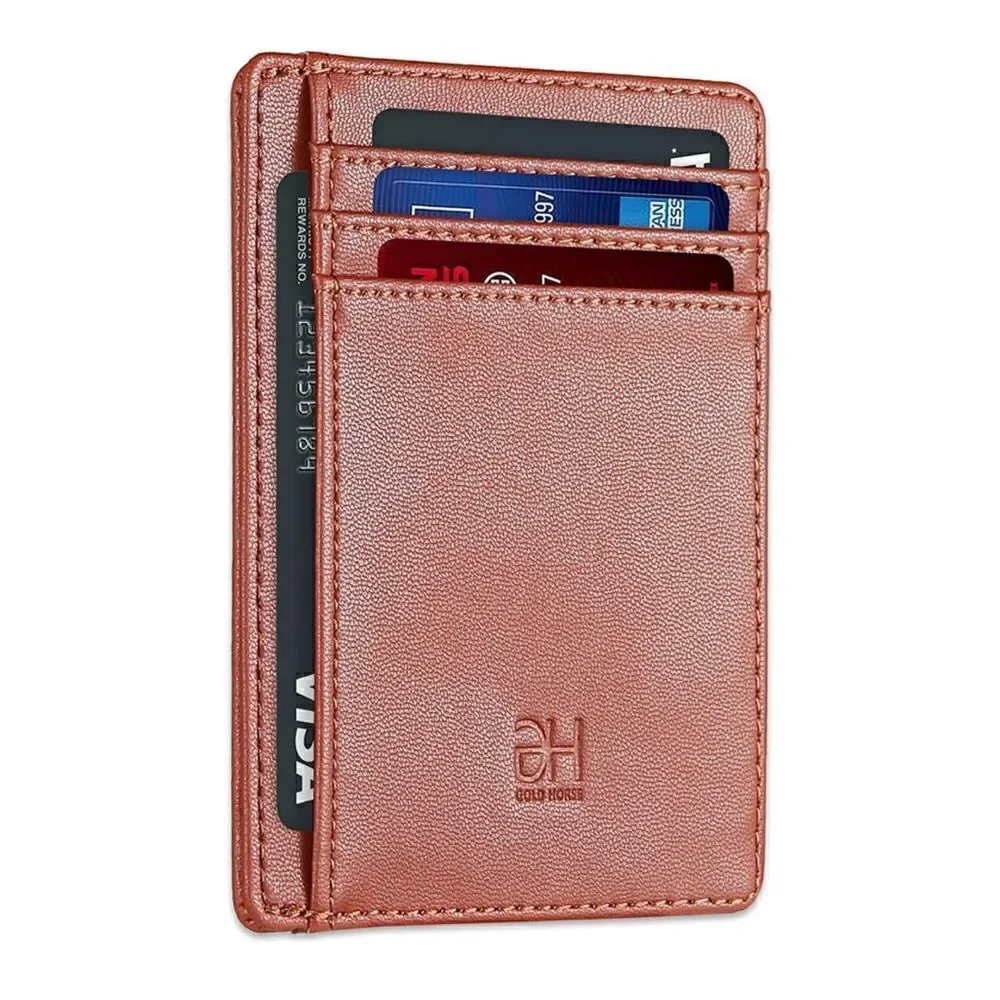 Leather Compact Card Holder Wallet